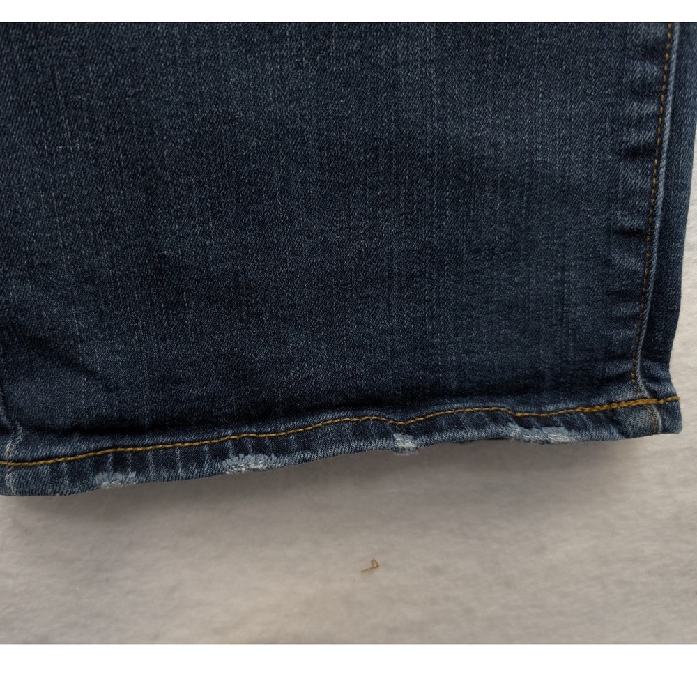 American Eagle Original Boot Jeans Mens 33x32 Dark Wash Blue Whiskered Stretch - Picture 4 of 16